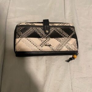 The Sak Stylish Black & Cream Patterned Women's Wallet
